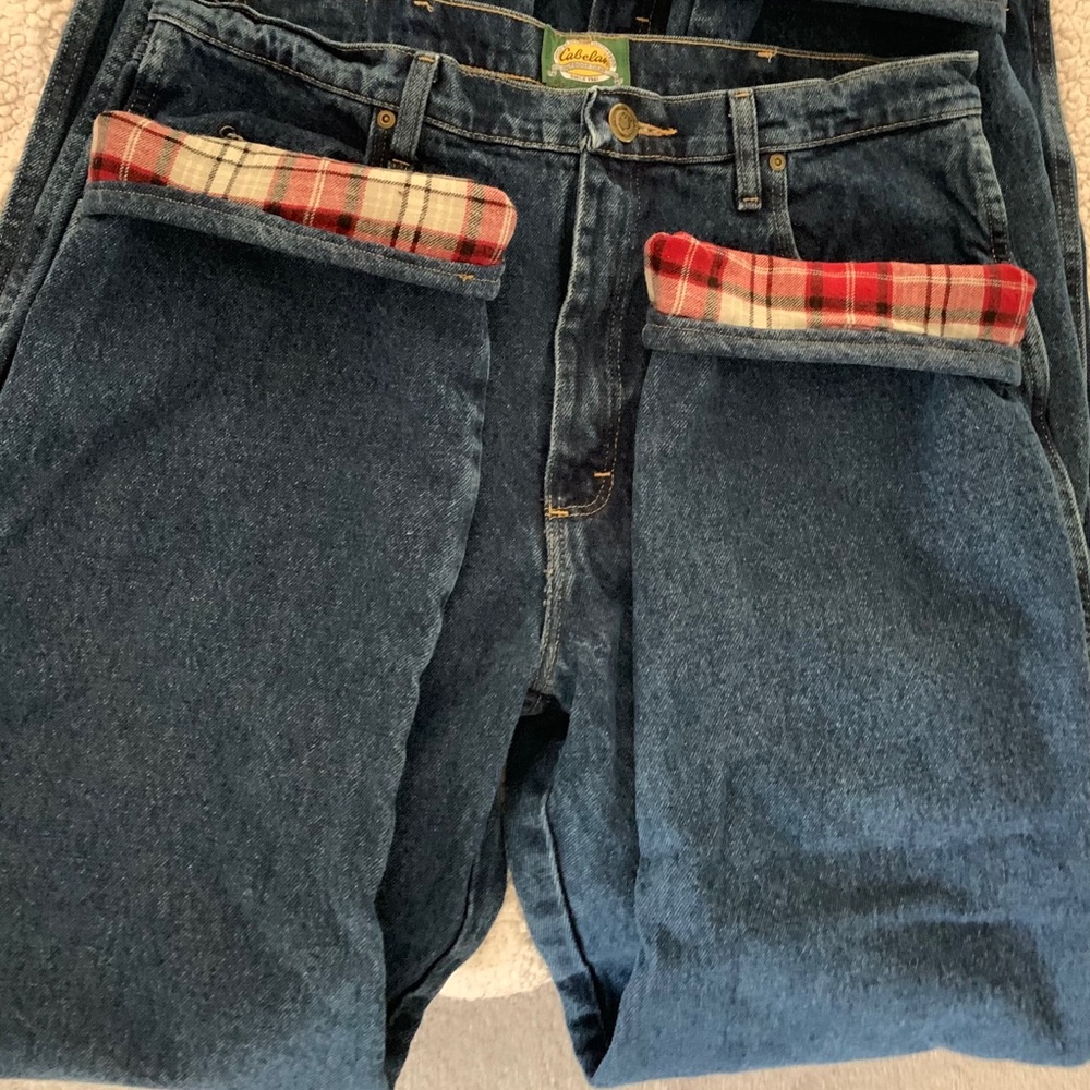 Cabelas Outdoor Gear Lined Blue Jeans
